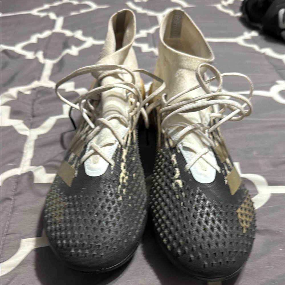adidas Black and Cream Athletic Shoes